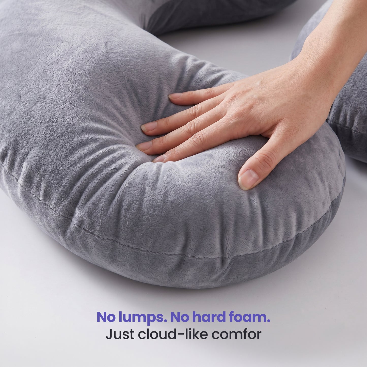 G-Shaped Full-Body Maternity Pillow with Removable Cover